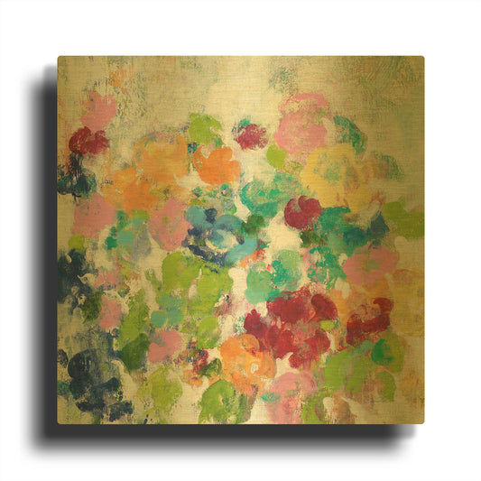 'Hydrangea Bouquet III' By Silvia Vassileva Gold Metal Wall Art