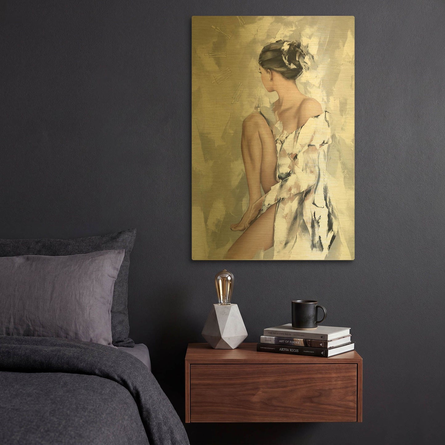 'Nadia' By Alexander Gunin Gold Metal Wall Art