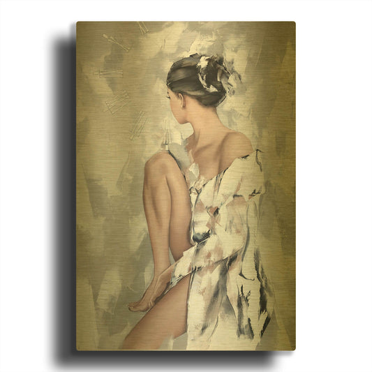 'Nadia' By Alexander Gunin Gold Metal Wall Art
