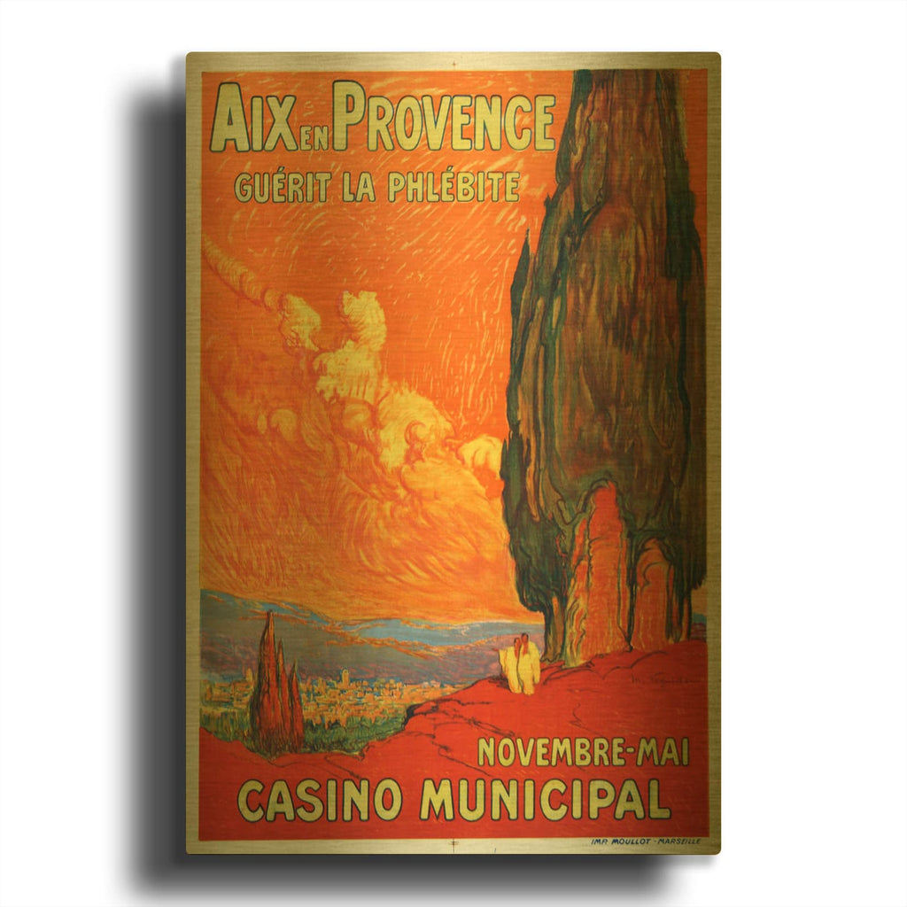 'Aix En Provence' By Vintage Posters Gold Metal Wall Art