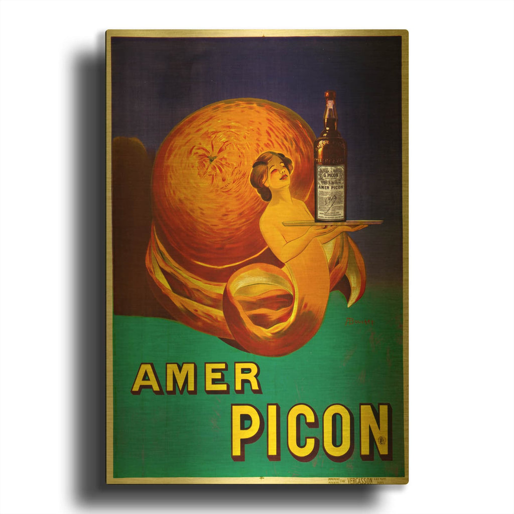 'Amer Picon' By Vintage Posters Gold Metal Wall Art