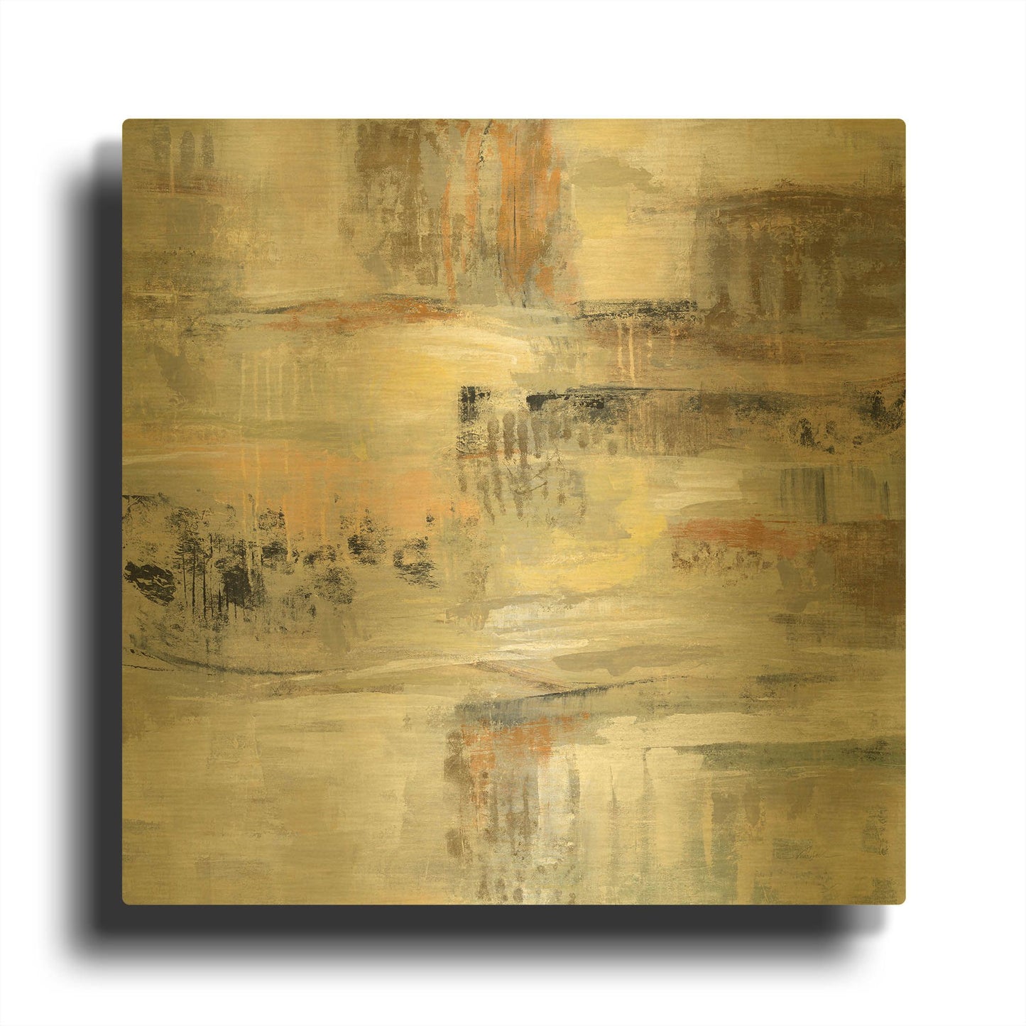 'Gentle Touch' By Silvia Vassileva Gold Metal Wall Art