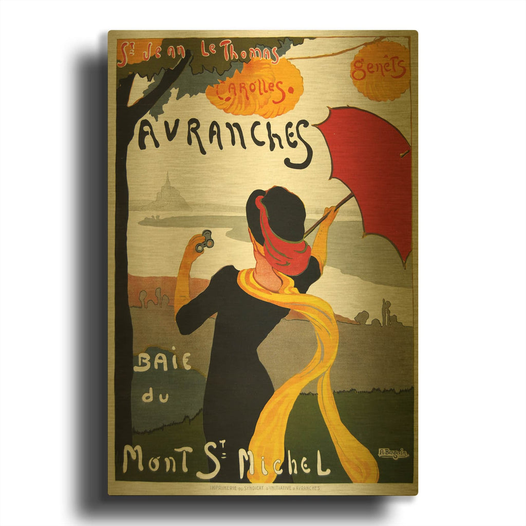 'Avranches' By Vintage Posters Gold Metal Wall Art