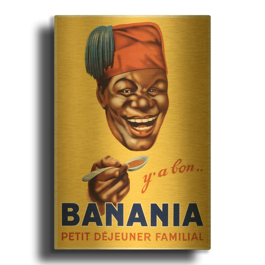 'Banania' By Vintage Posters Gold Metal Wall Art