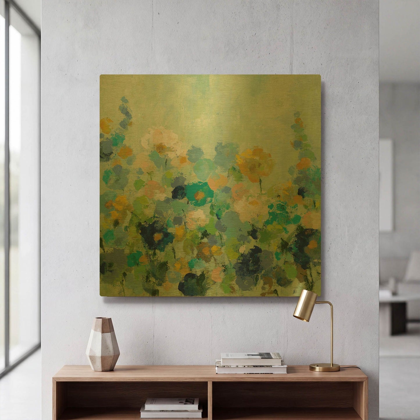 'Midsummer Garden' By Silvia Vassileva Gold Metal Wall Art