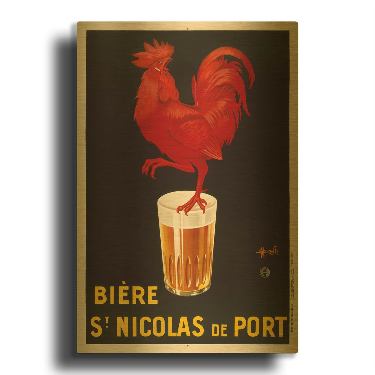 'Biere St. Nicolas' By Vintage Posters Gold Metal Wall Art