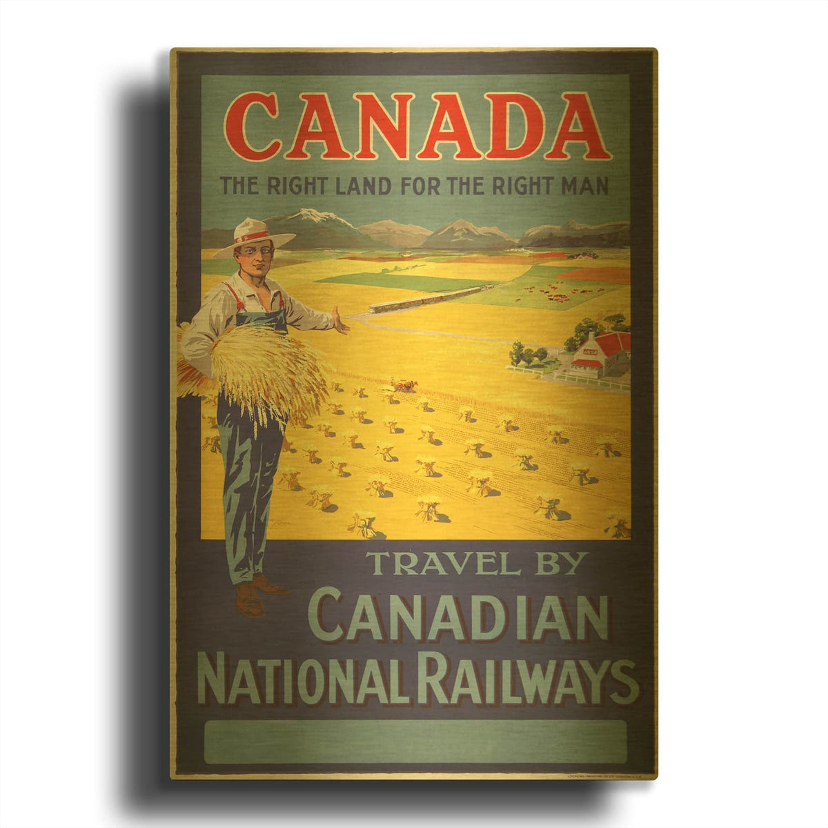 'Canada - The Right Land' By Vintage Posters Gold Metal Wall Art