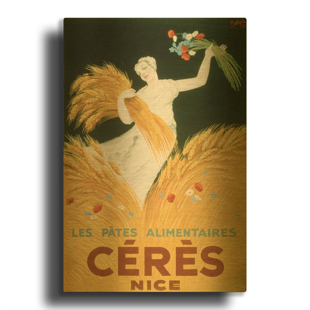 'Ceres Nice' By Vintage Posters Gold Metal Wall Art