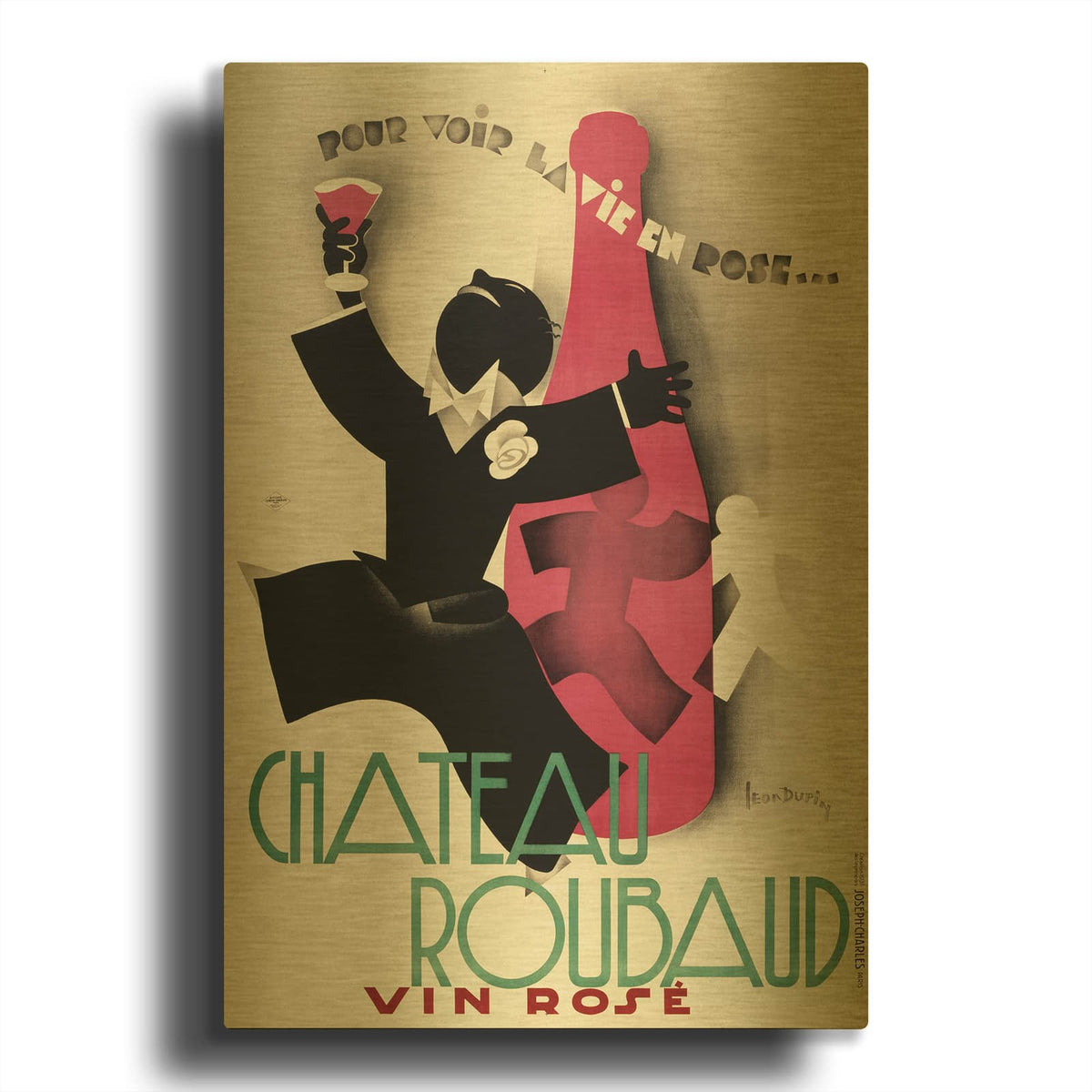 'Chateau Roubaud' By Vintage Posters Gold Metal Wall Art