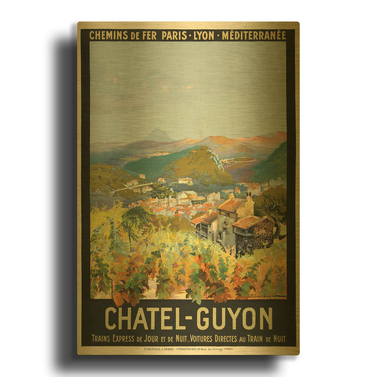 'Chatel Guyon' By Vintage Posters Gold Metal Wall Art