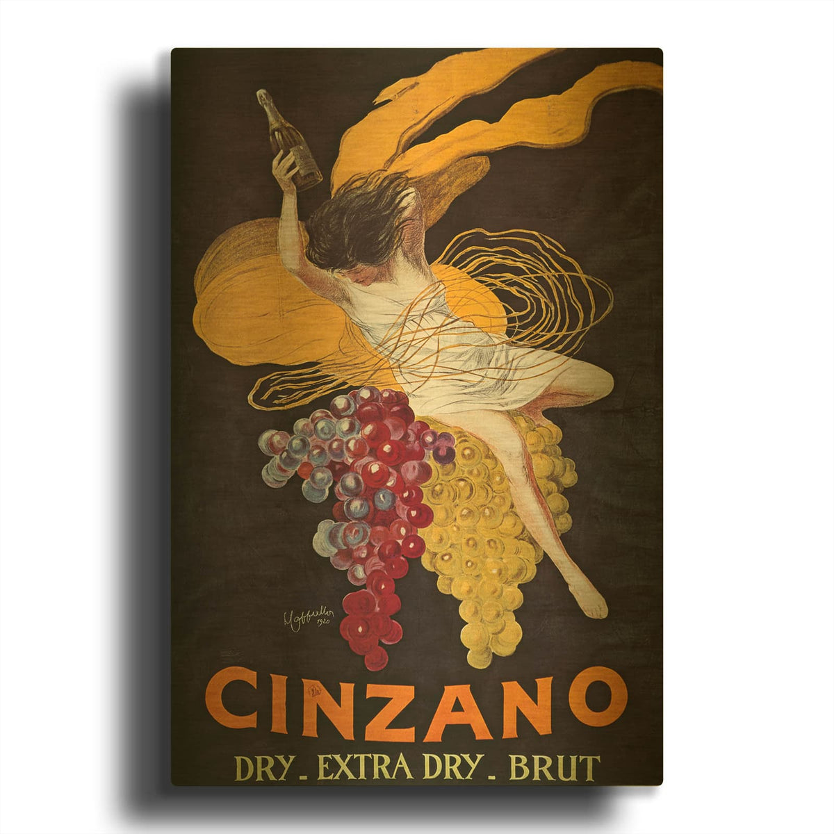 'Cinzano- Dry' By Vintage Posters Gold Metal Wall Art