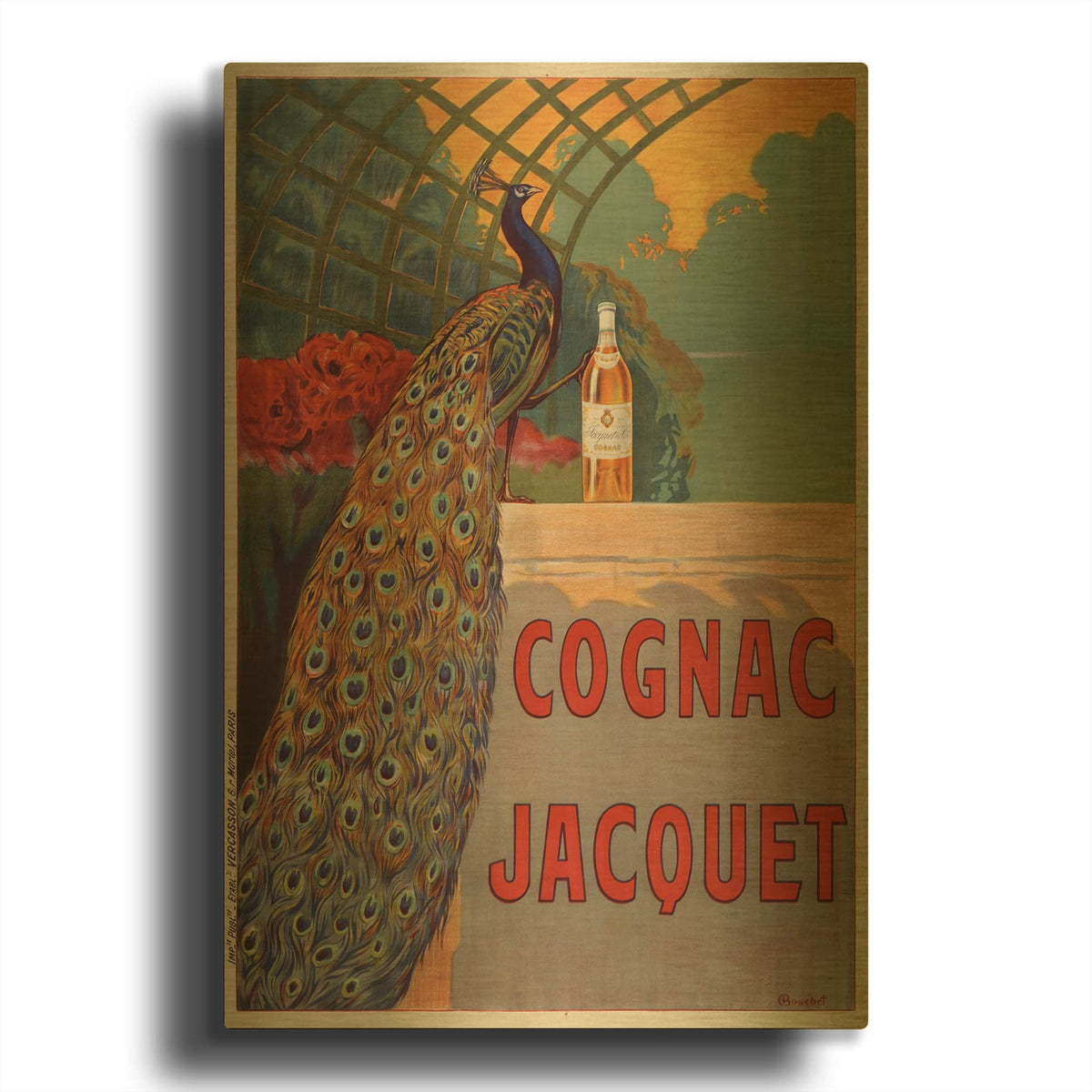 'Cognac Jacquet' By Vintage Posters Gold Metal Wall Art