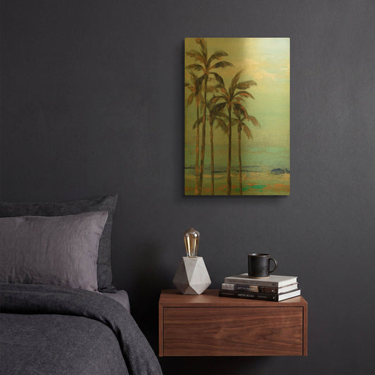 'Copper Palms II' By Silvia Vassileva Gold Metal Wall Art