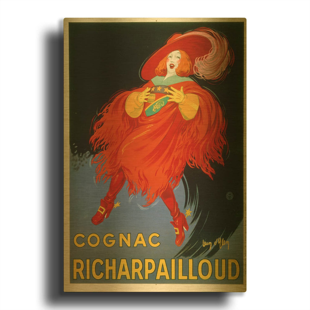 'Cognac Richarpailloud' By Vintage Posters Gold Metal Wall Art