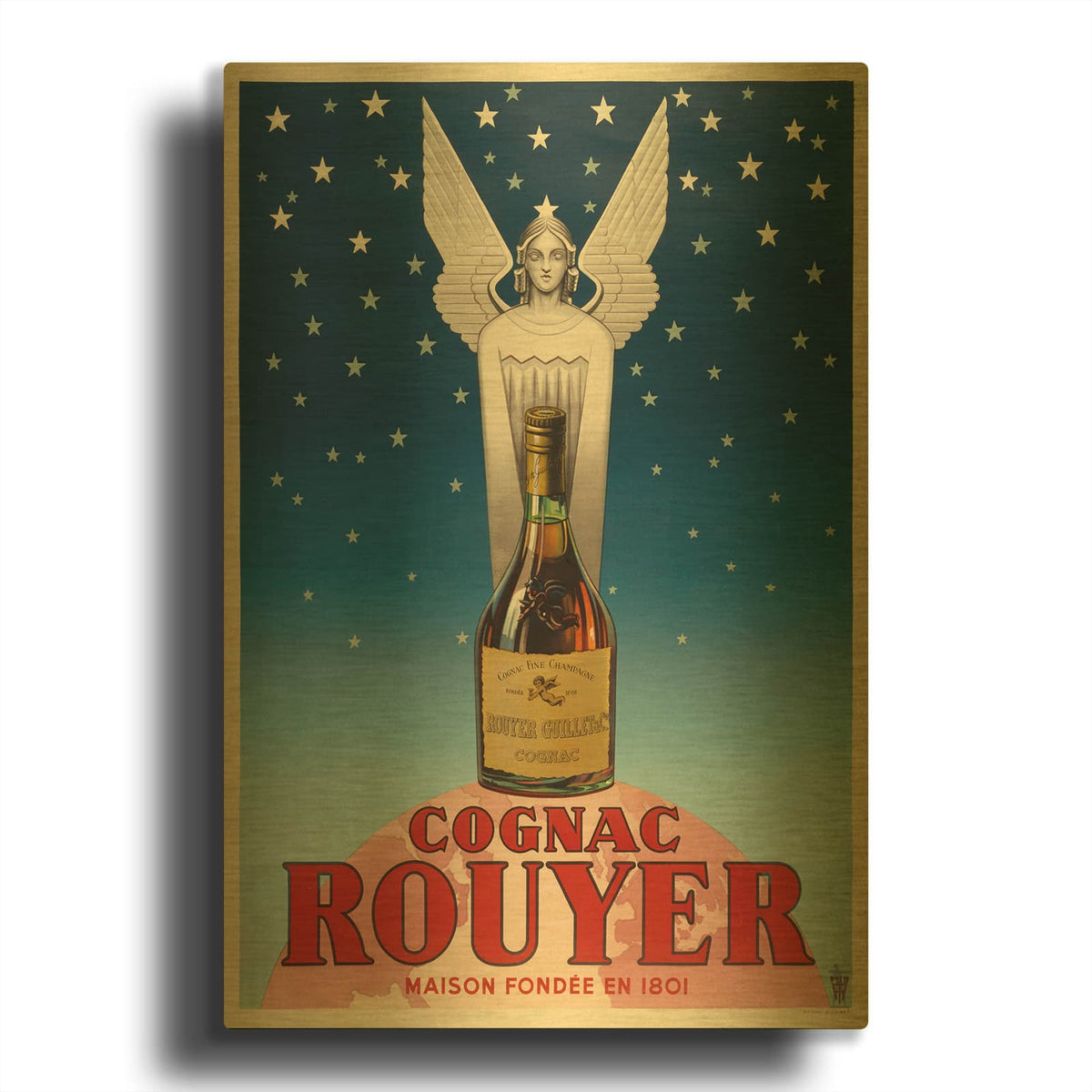 'Cognac Royer - Large' By Vintage Posters Gold Metal Wall Art