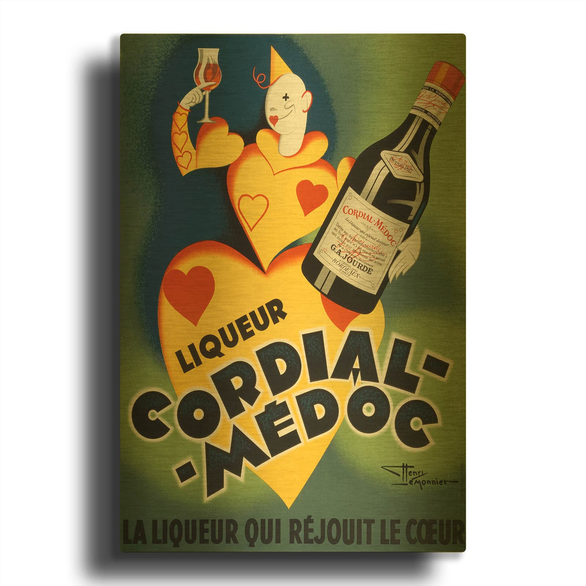 'Cordial- Medoc' By Vintage Posters Gold Metal Wall Art