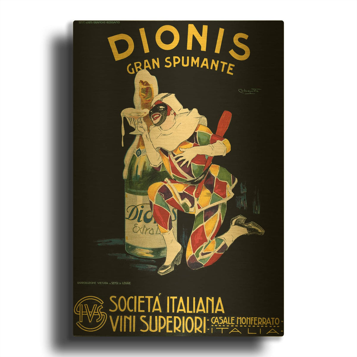 'Dionis' By Vintage Posters Gold Metal Wall Art