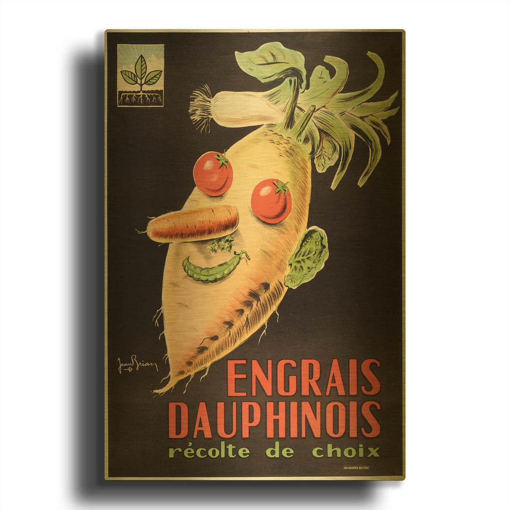 'Engrais Dauphinois' By Vintage Posters Gold Metal Wall Art