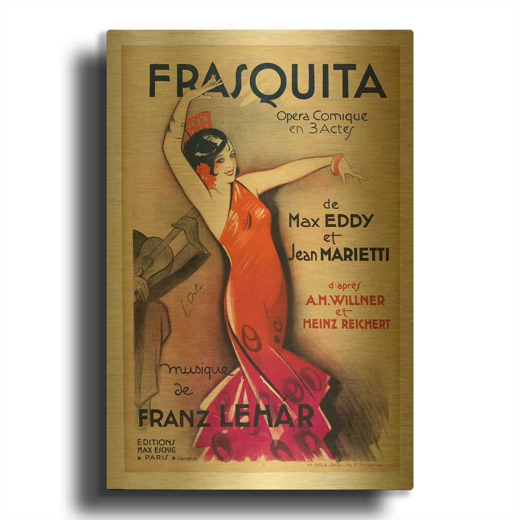 'Frasquita' By Vintage Posters Gold Metal Wall Art