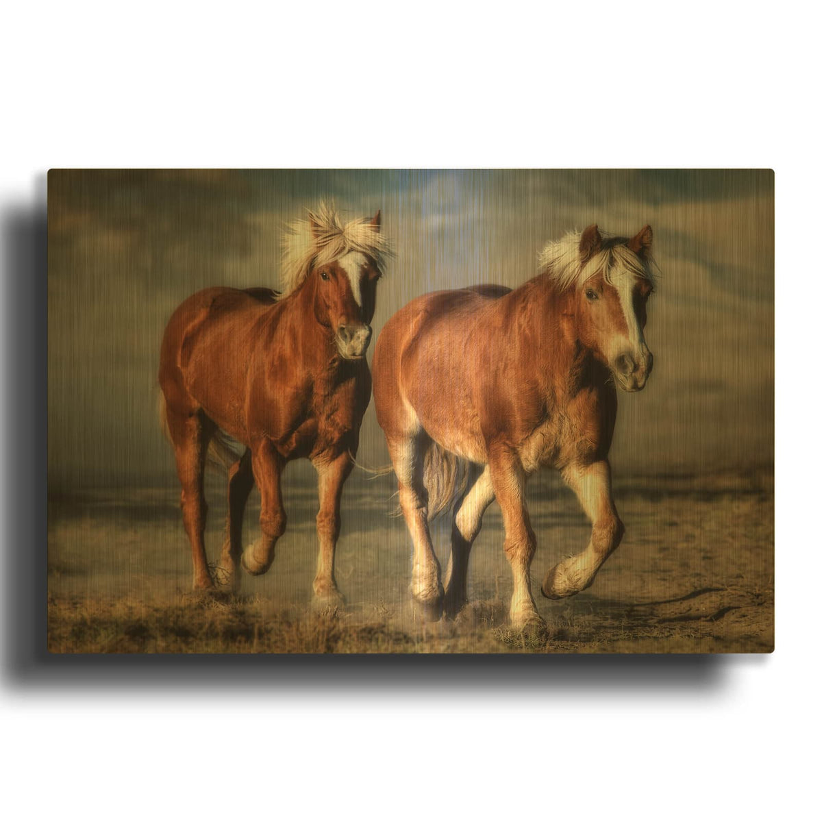 'Trotting' By Larry Malvin Gold Metal Wall Art