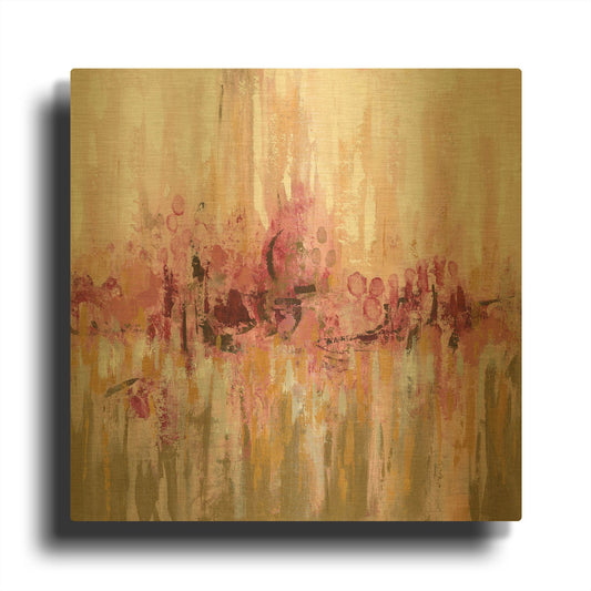 'Pink Reflections' By Silvia Vassileva Gold Metal Wall Art
