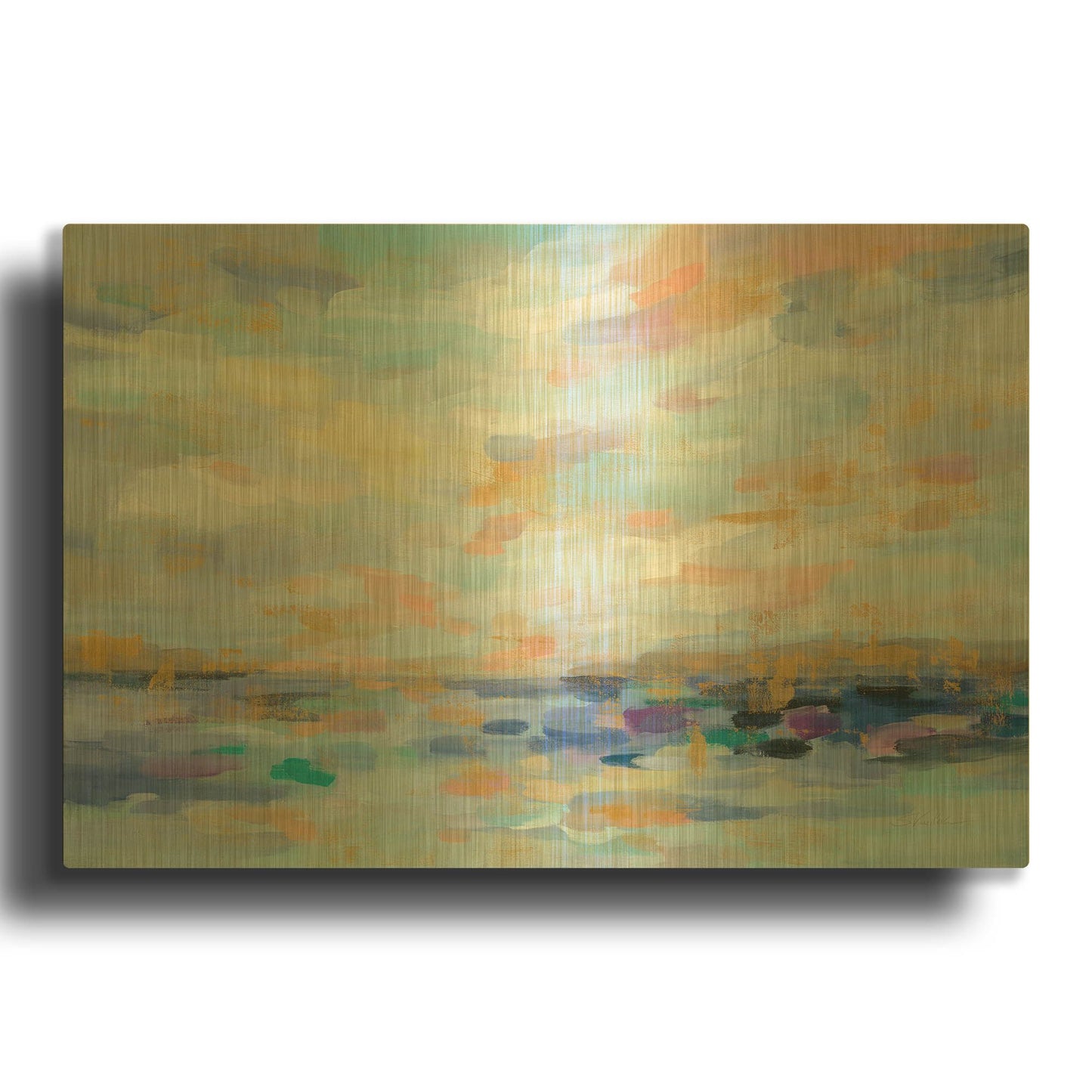 'Golden Sunrise' By Silvia Vassileva Gold Metal Wall Art