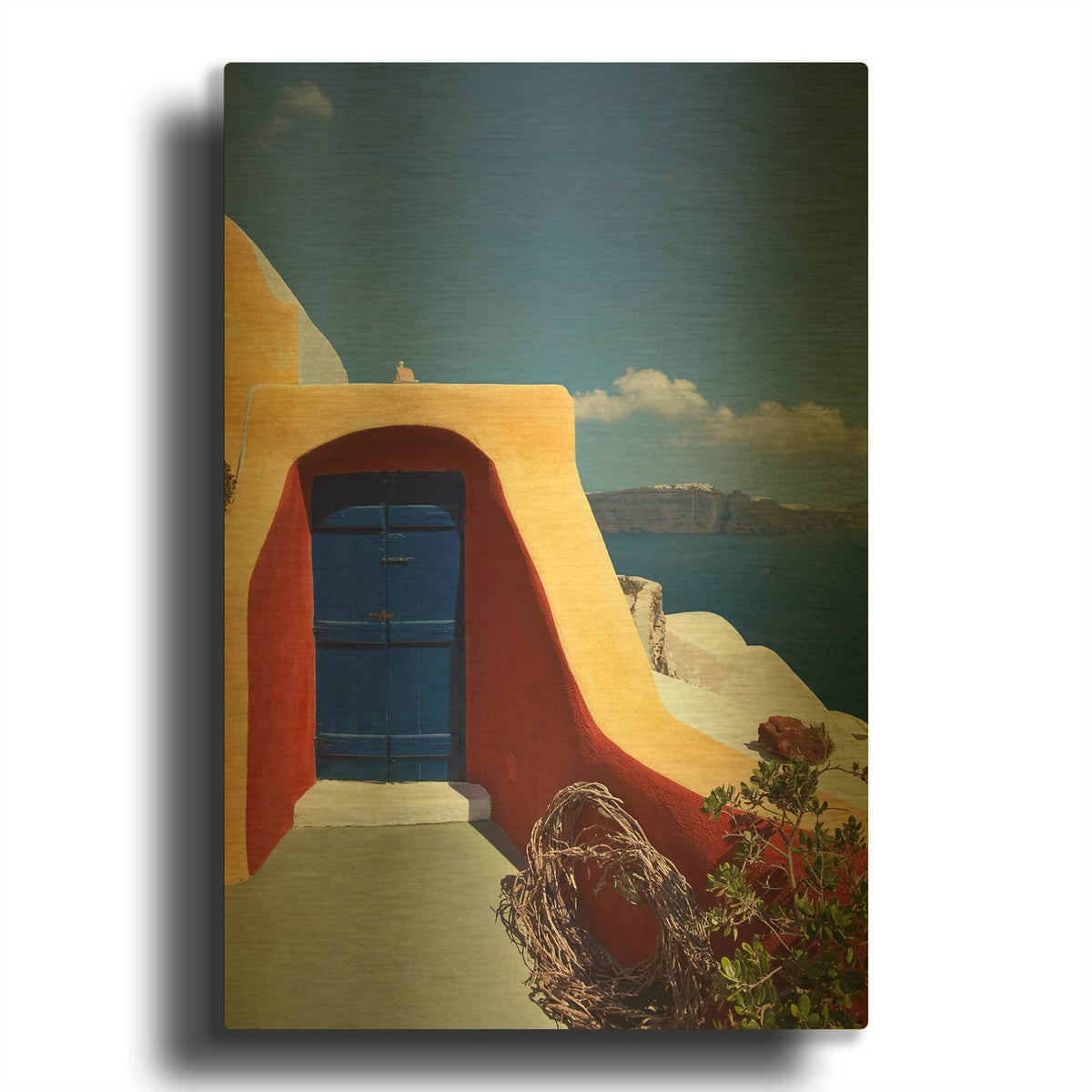 'Blue Door' By Larry Malvin Gold Metal Wall Art