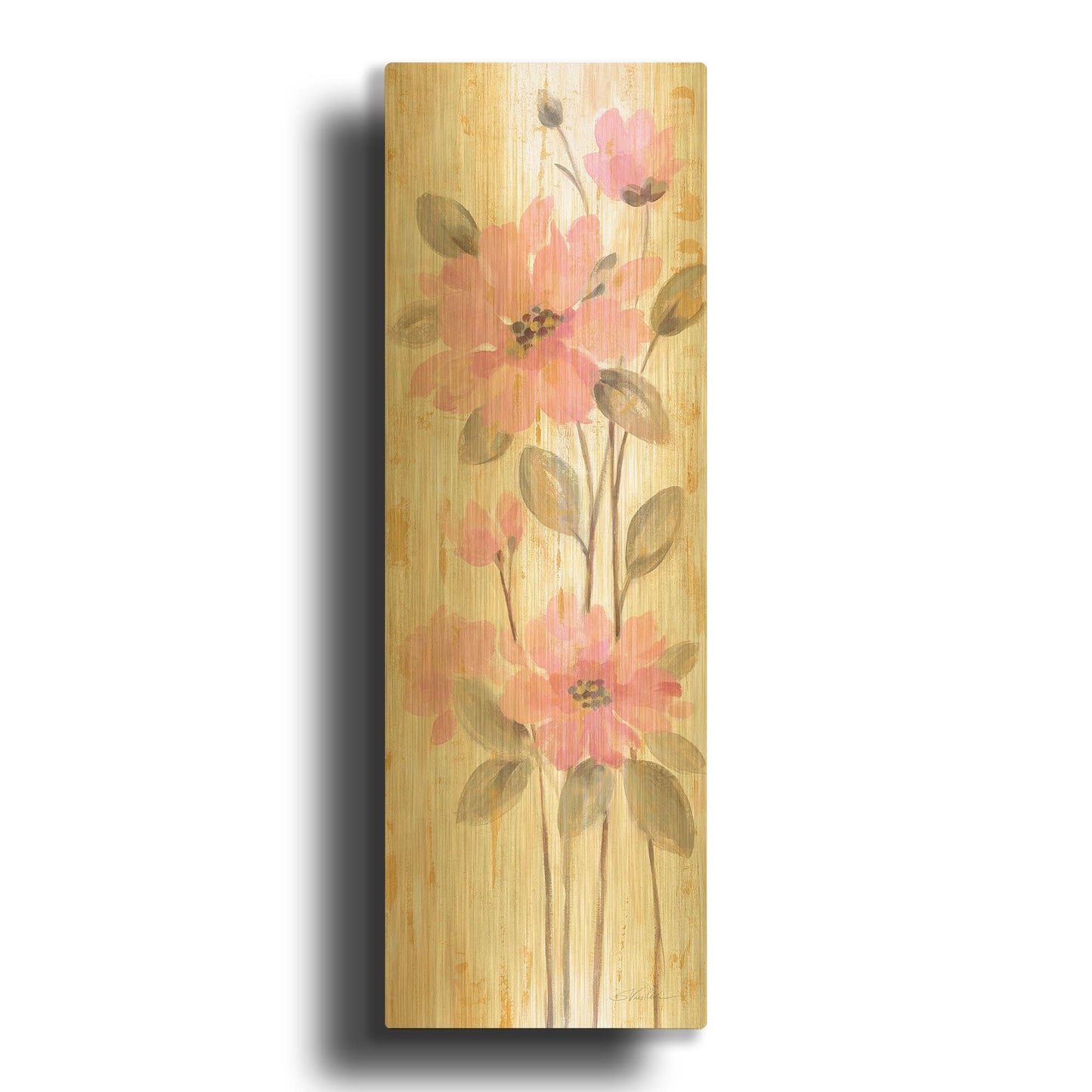 'Beautiful Garden Stems II' By Silvia Vassileva Gold Metal Wall Art