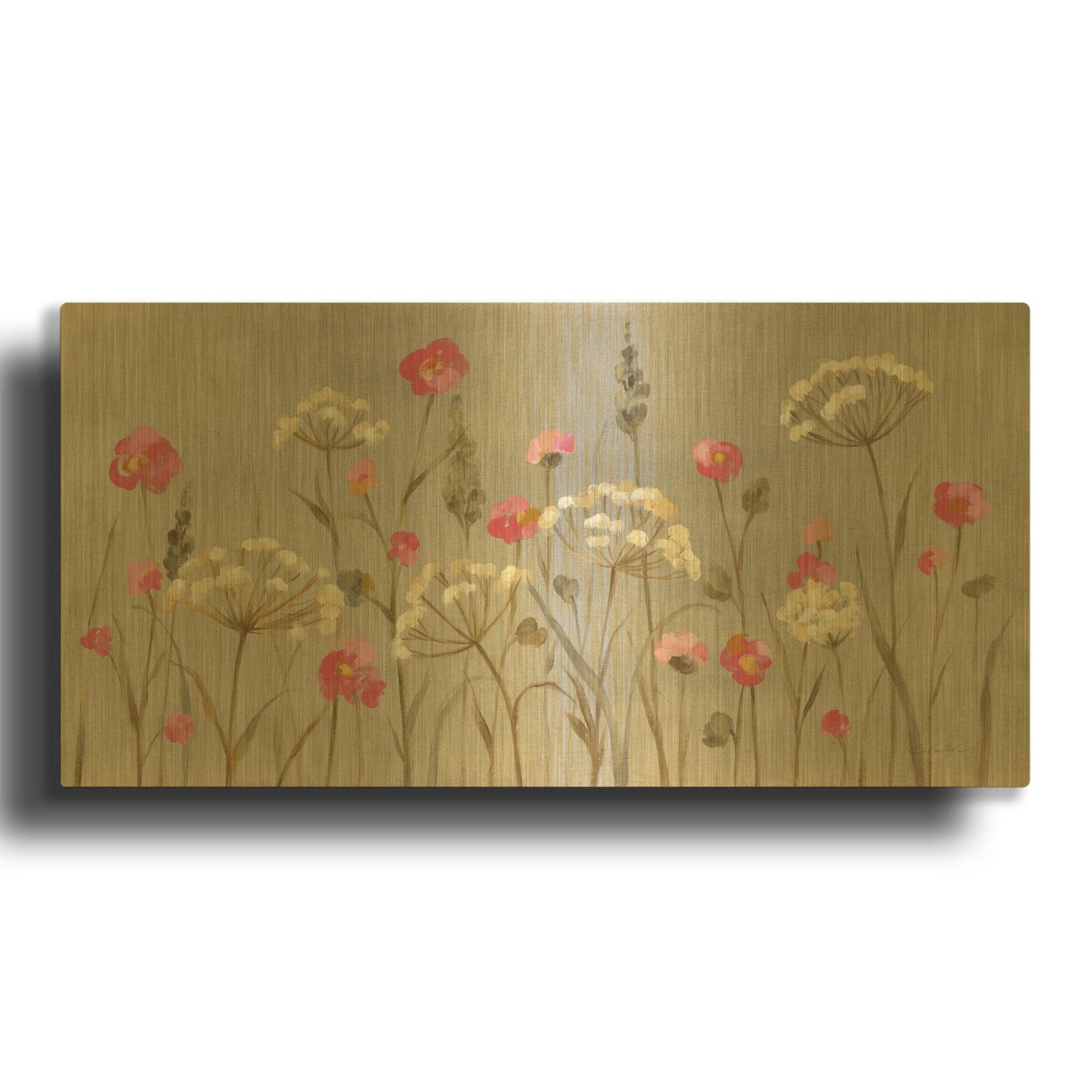'Delicate Garden' By Silvia Vassileva Gold Metal Wall Art
