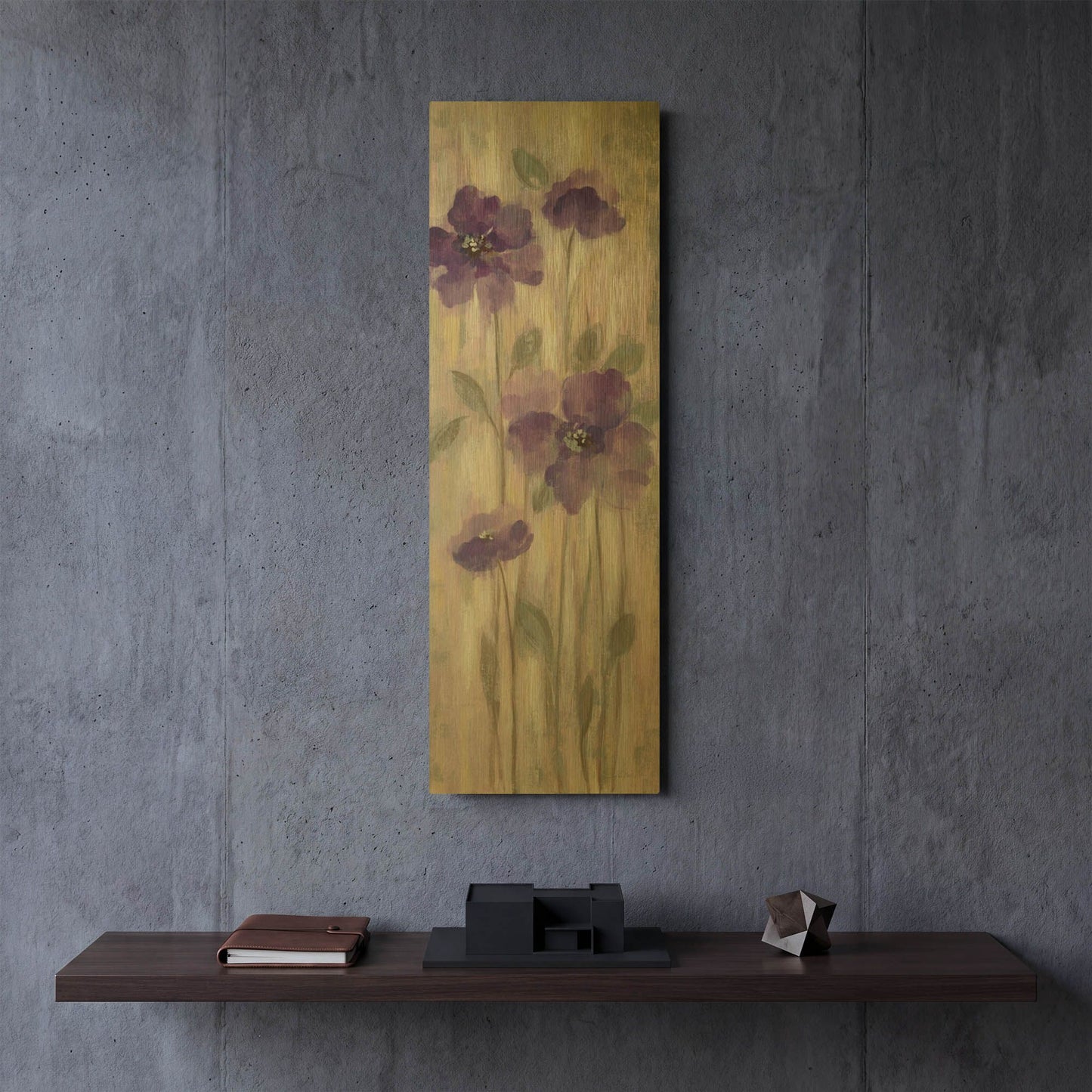'Spring Florals I' By Silvia Vassileva Gold Metal Wall Art