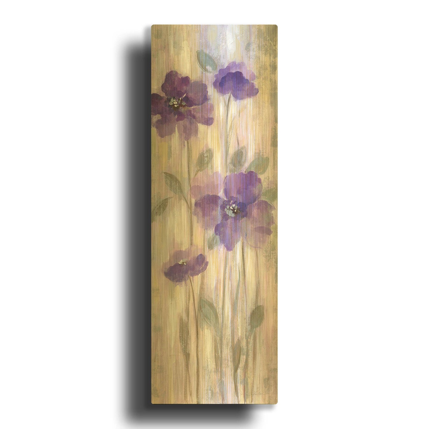 'Spring Florals I' By Silvia Vassileva Gold Metal Wall Art