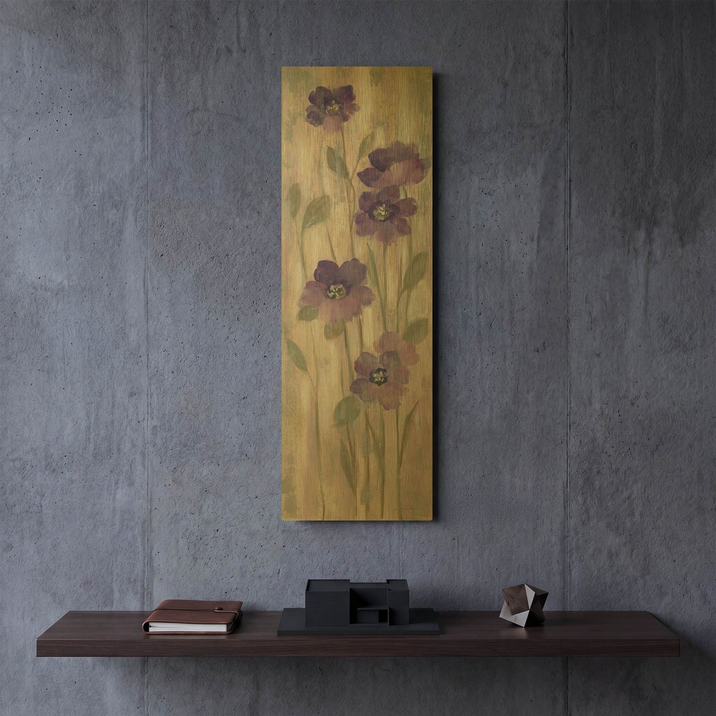 'Spring Florals II' By Silvia Vassileva Gold Metal Wall Art