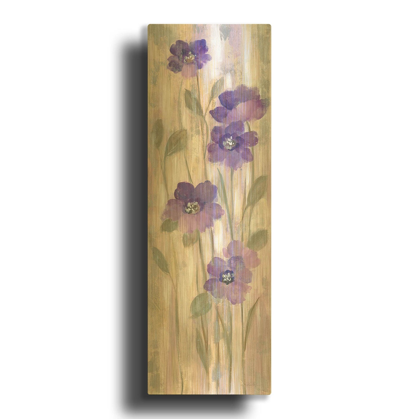 'Spring Florals II' By Silvia Vassileva Gold Metal Wall Art