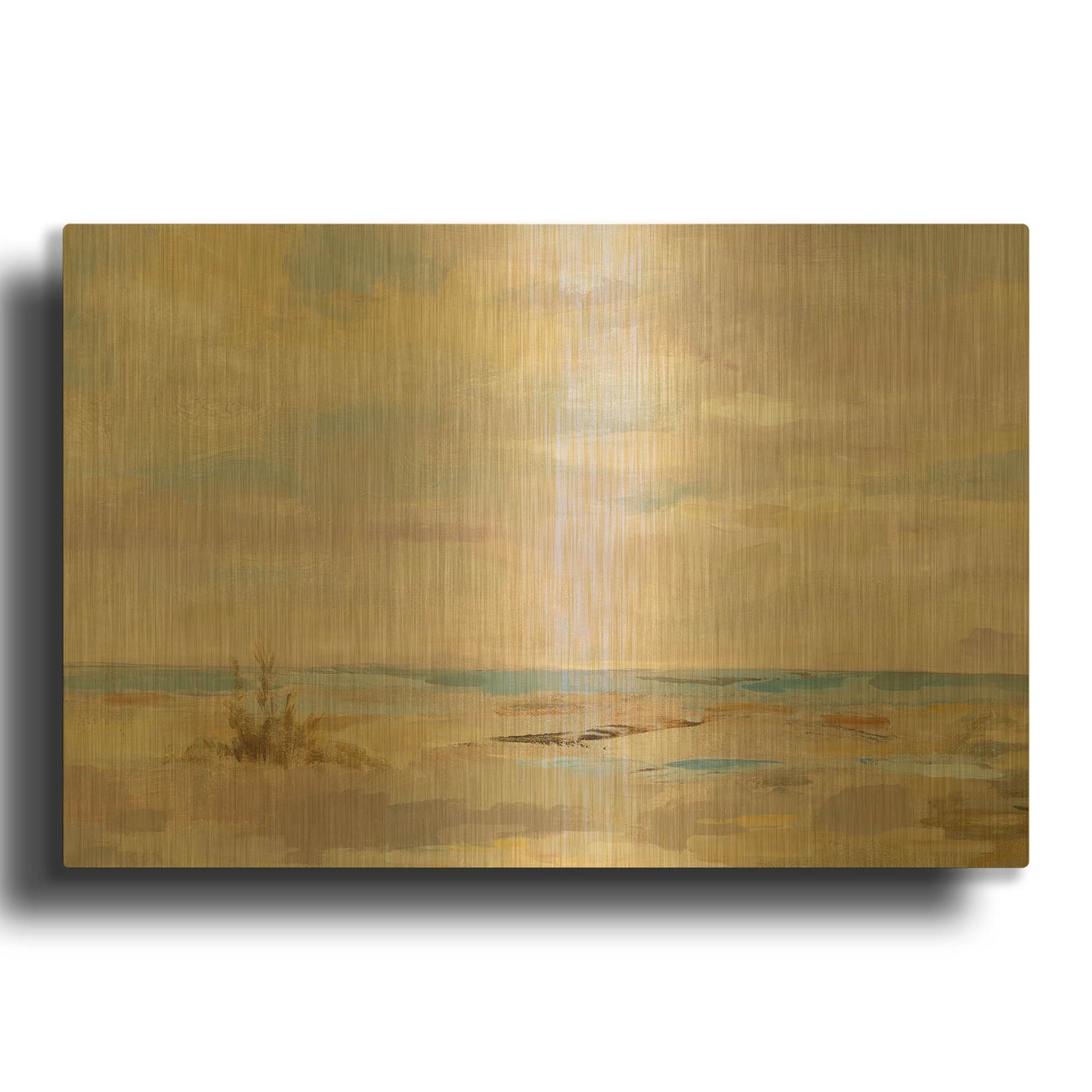 'Dreamy Beach' By Silvia Vassileva Gold Metal Wall Art