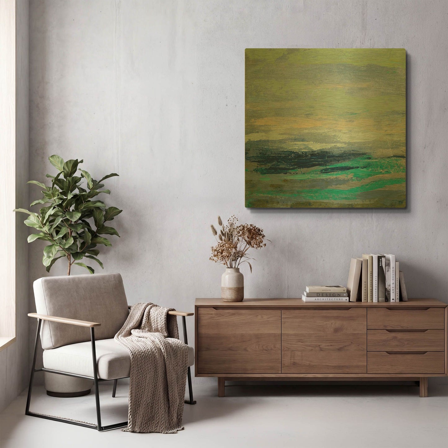 'Teal Wave I' By Silvia Vassileva Gold Metal Wall Art