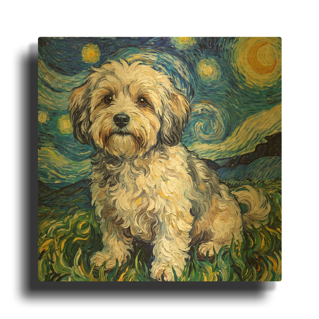 'Havanese Starry Night' By Rich Monet Gold Metal Wall Art