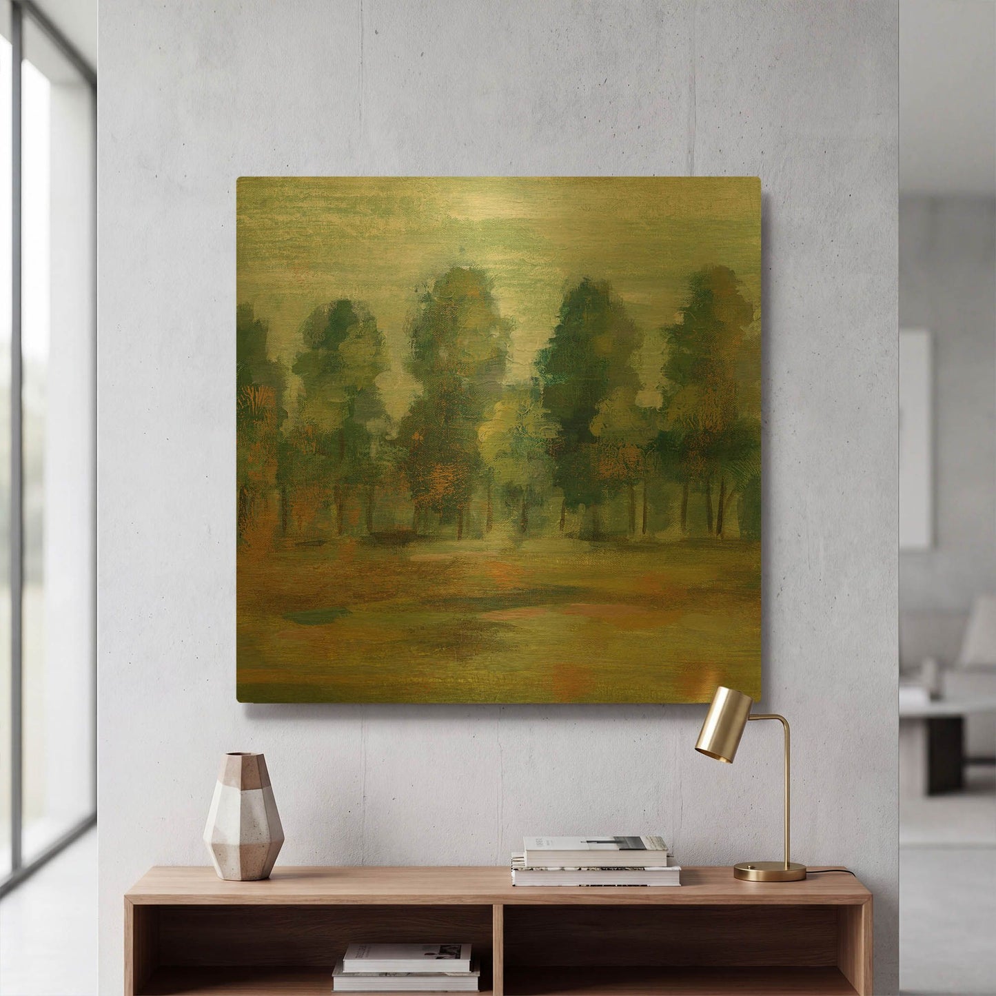 'Forest II' By Silvia Vassileva Gold Metal Wall Art