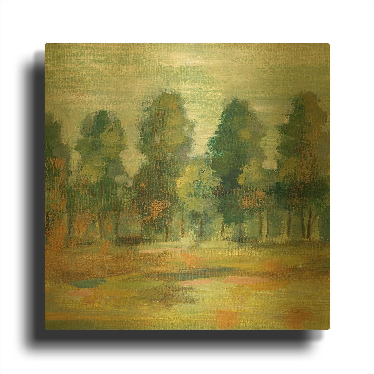 'Forest II' By Silvia Vassileva Gold Metal Wall Art