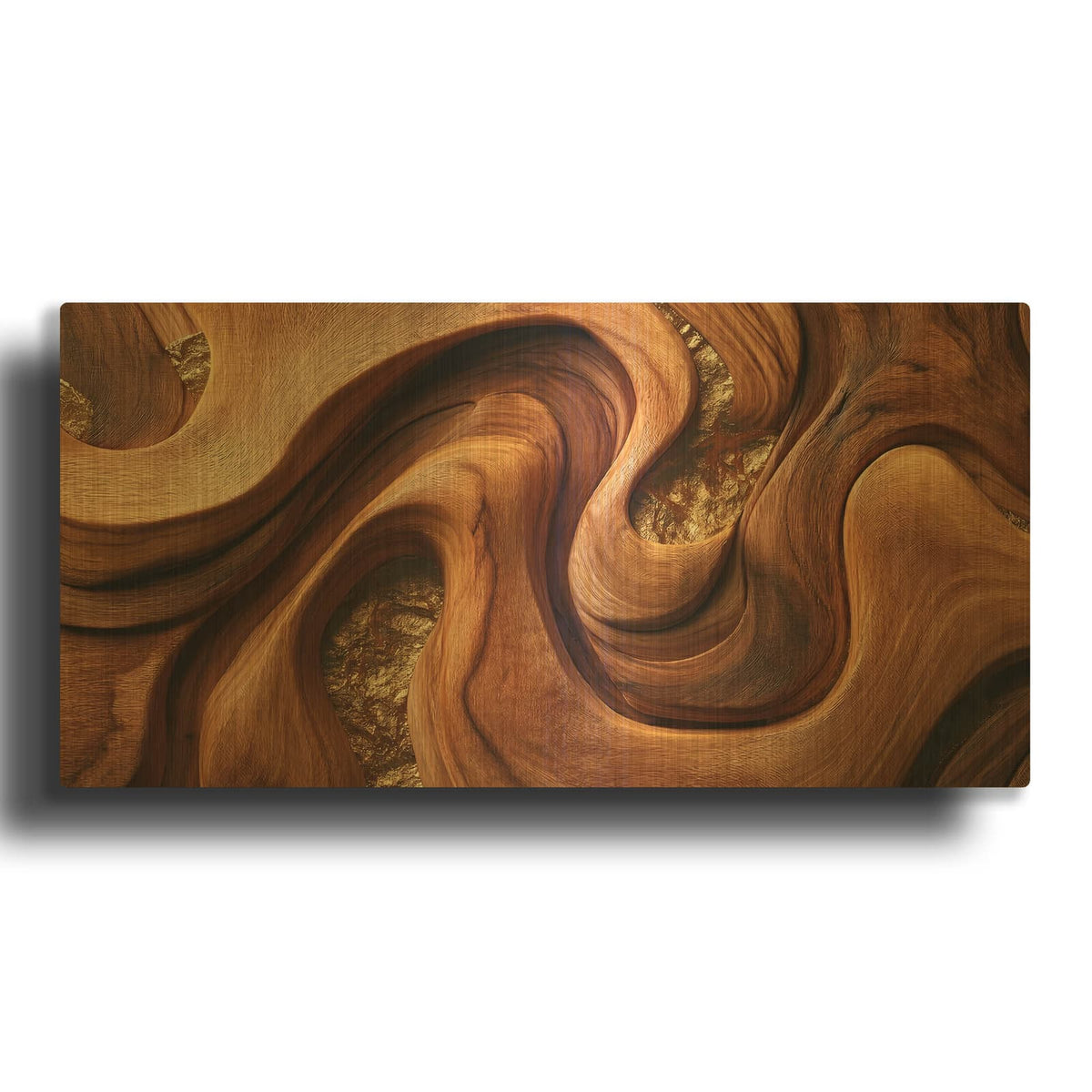 'Wooden Sandunes' By Rich Monet Gold Metal Wall Art