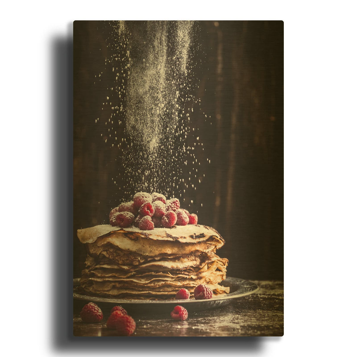 'Creapes for Breakfast' By Rich Monet Gold Metal Wall Art
