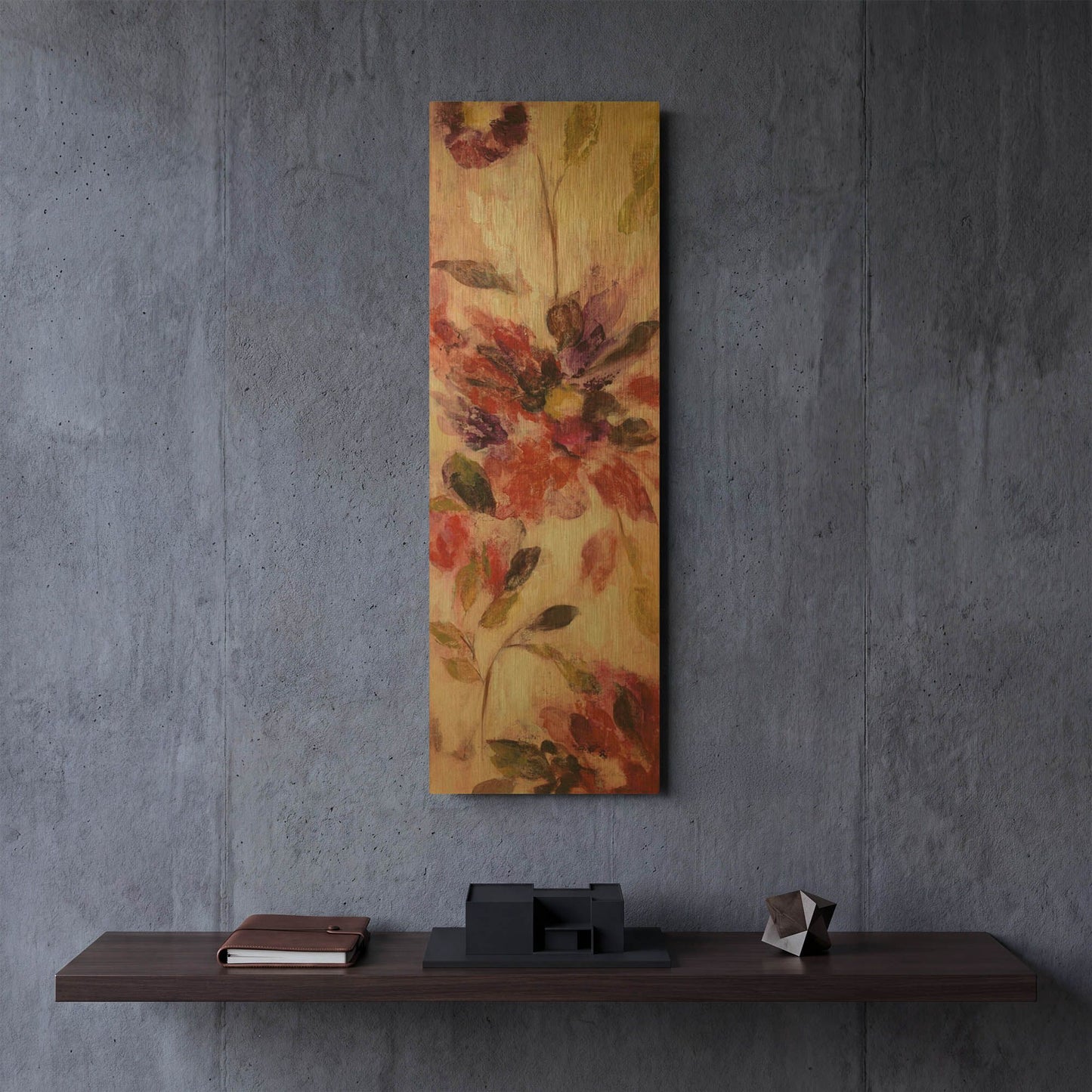 'Exuberant Florals I' By Silvia Vassileva Gold Metal Wall Art