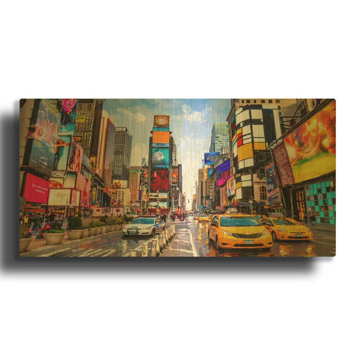 'Times Square' By Rich Monet Gold Metal Wall Art