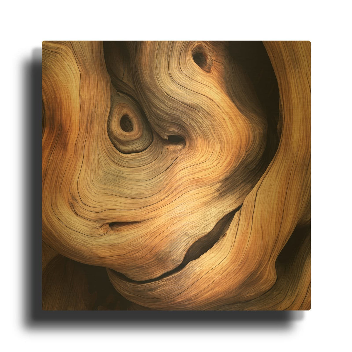 'Wooden Swirl' By Rich Monet Gold Metal Wall Art