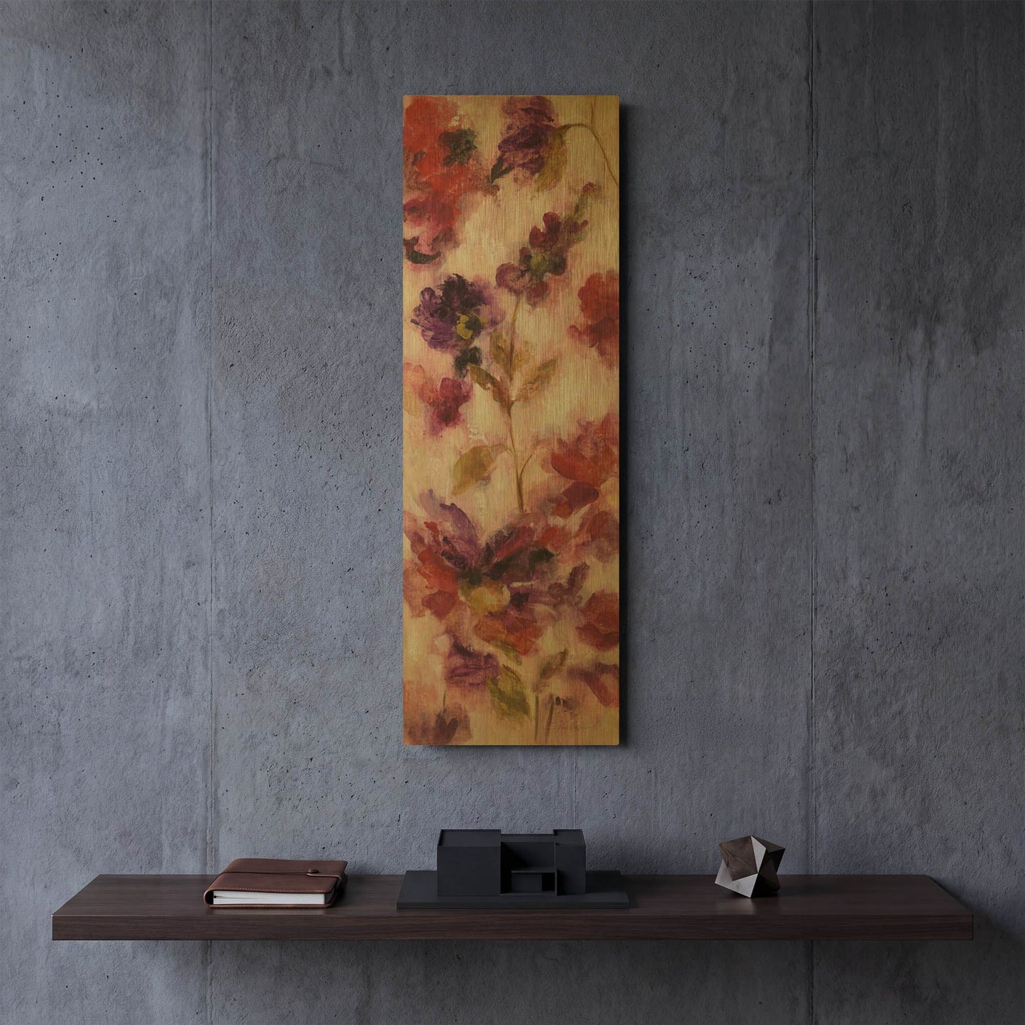 'Exuberant Florals III' By Silvia Vassileva Gold Metal Wall Art