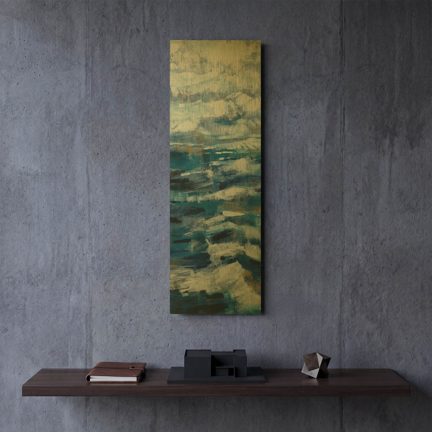 'Above the Mountains I' By Silvia Vassileva Gold Metal Wall Art