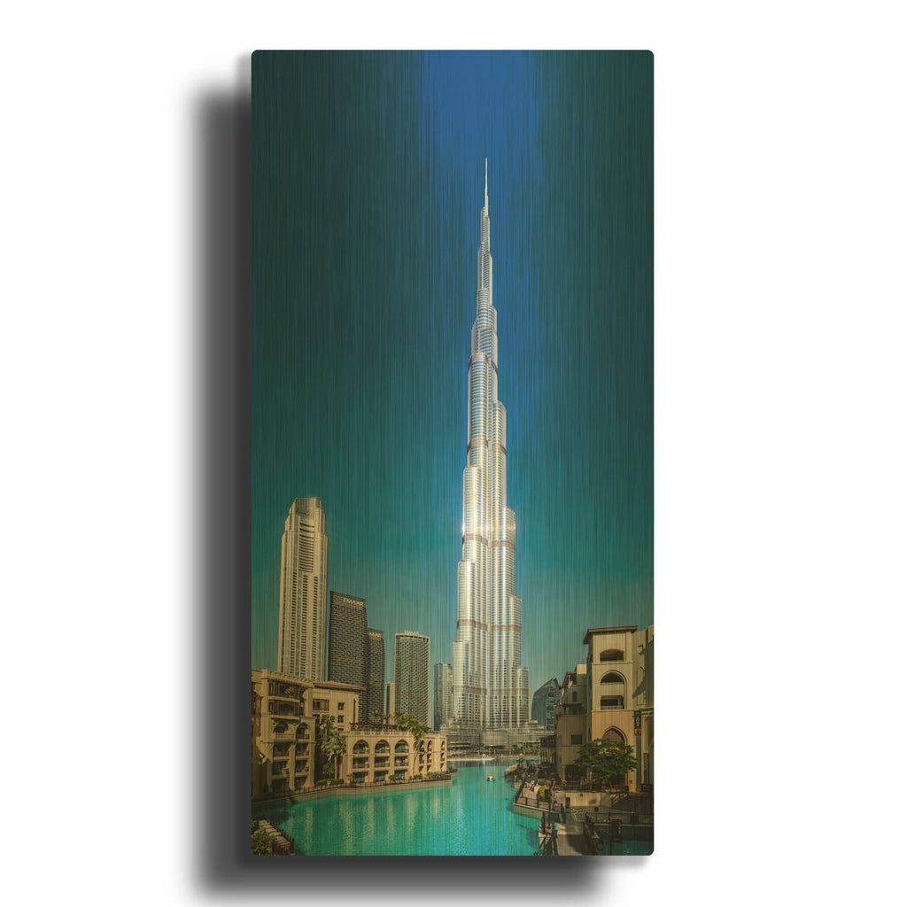 'Burj Khalifa Vertical' By Luxe Gold Metal Wall Art