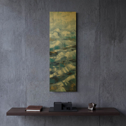 'Above the Mountains III' By Silvia Vassileva Gold Metal Wall Art