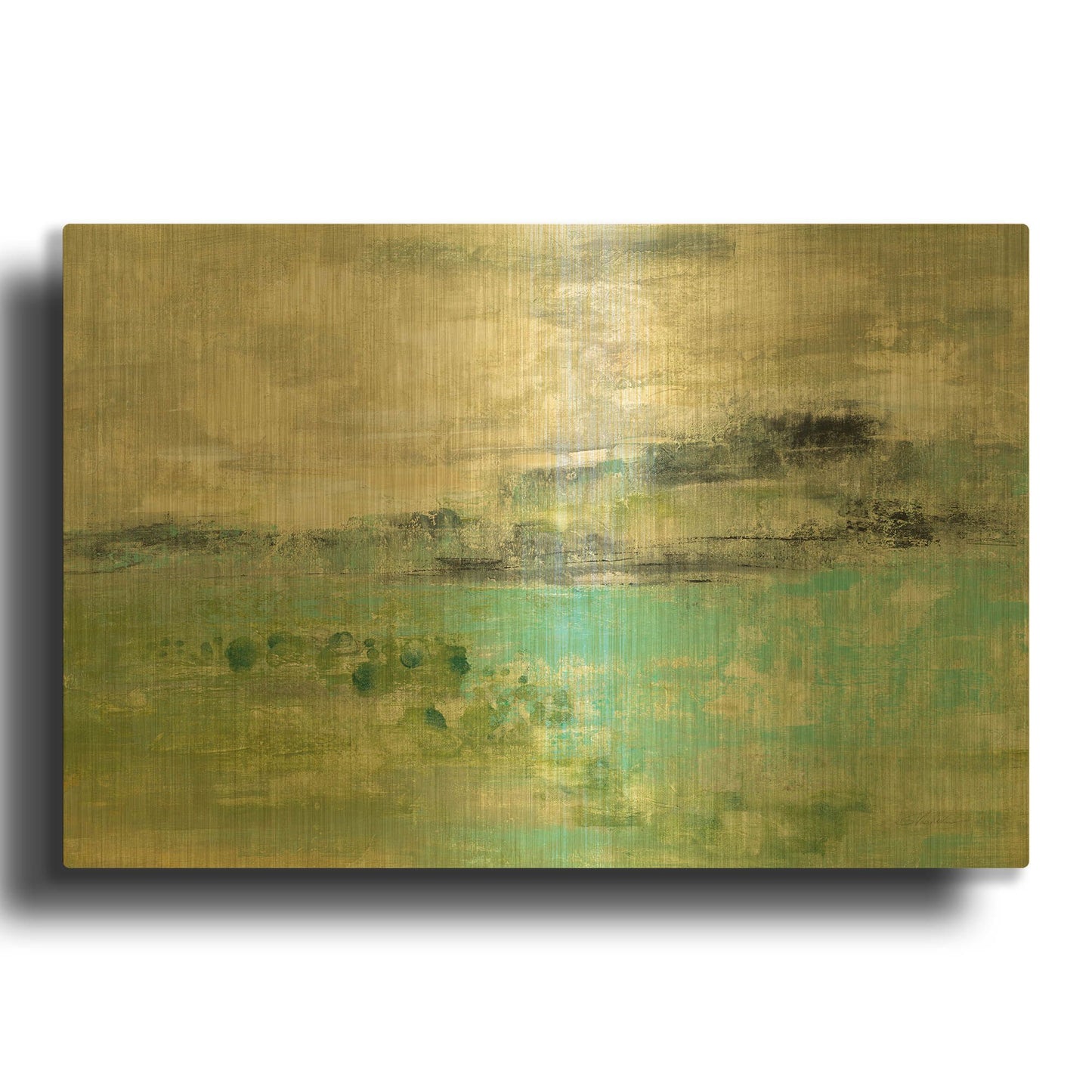 'Spring Valley I' By Silvia Vassileva Gold Metal Wall Art