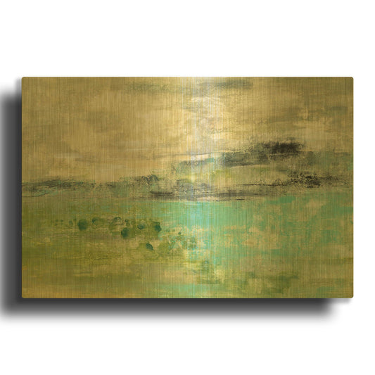'Spring Valley I' By Silvia Vassileva Gold Metal Wall Art
