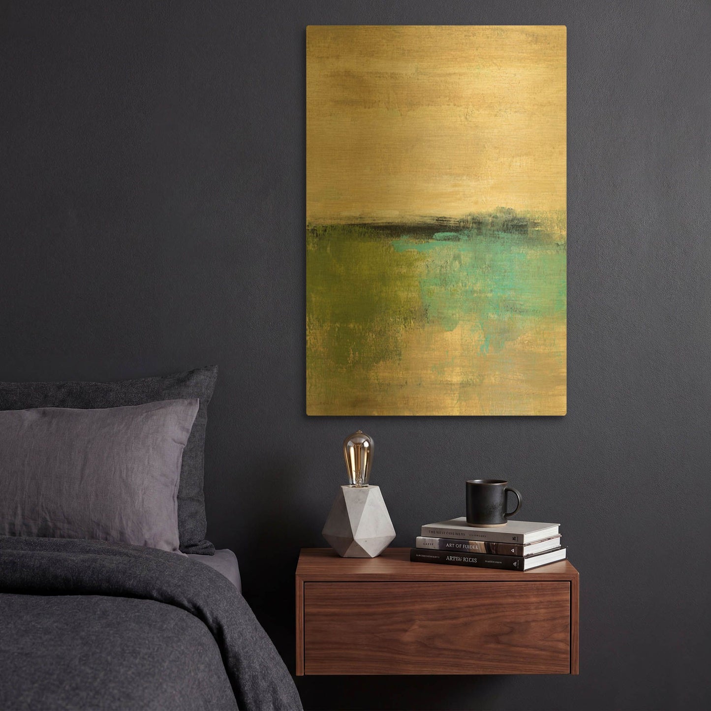 'Spring Valley II' By Silvia Vassileva Gold Metal Wall Art